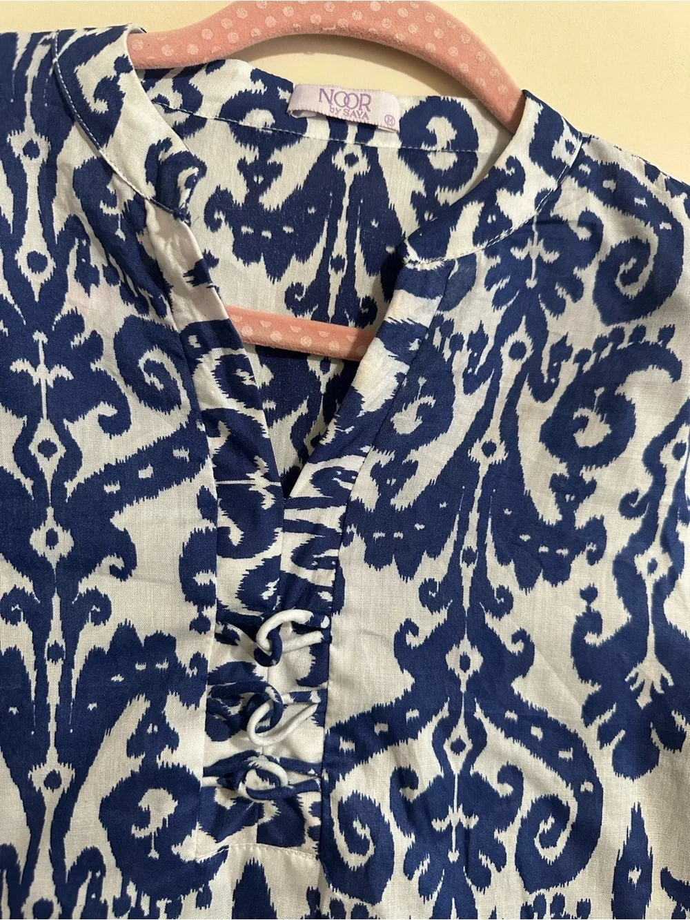 Blue & White Printed Two-Piece Set